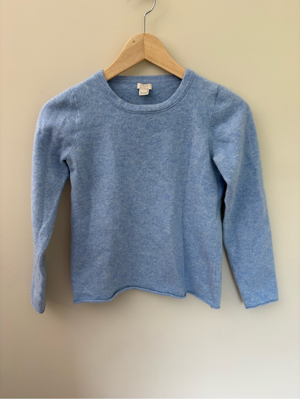 Jcrew Light Blue Cashmere Crewneck Sweater Size is Similar to Girls Large